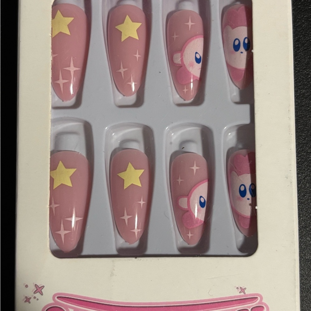 🎁Pink Jigglypuff Star Press On Nails - Picture 2 of 2